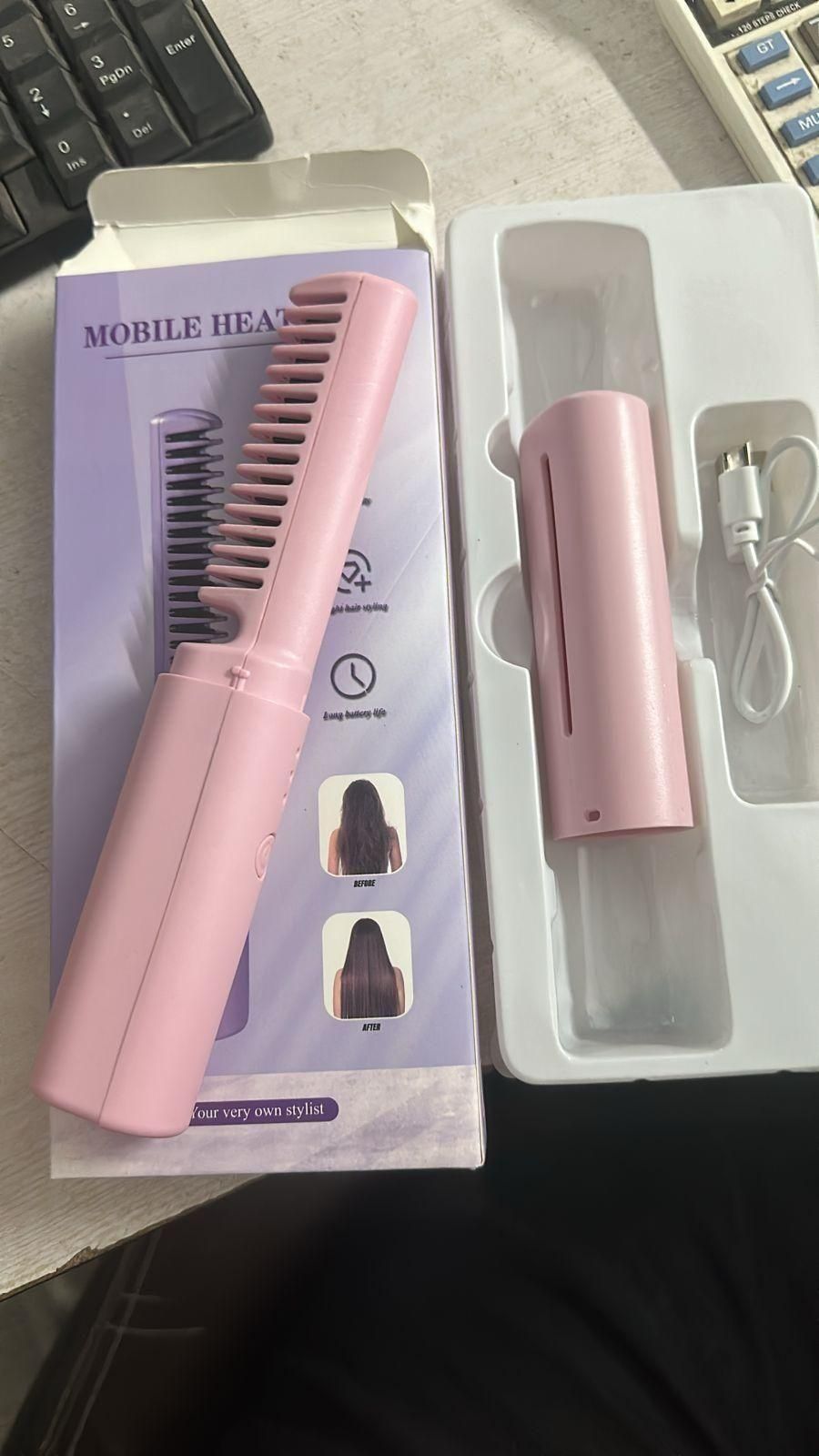 Meneflix Portable Mini Hair-Straightener Comb