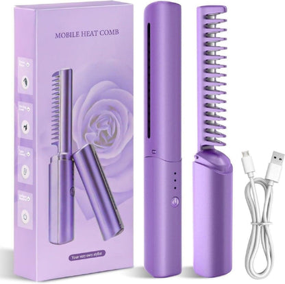 Meneflix Portable Mini Hair-Straightener Comb